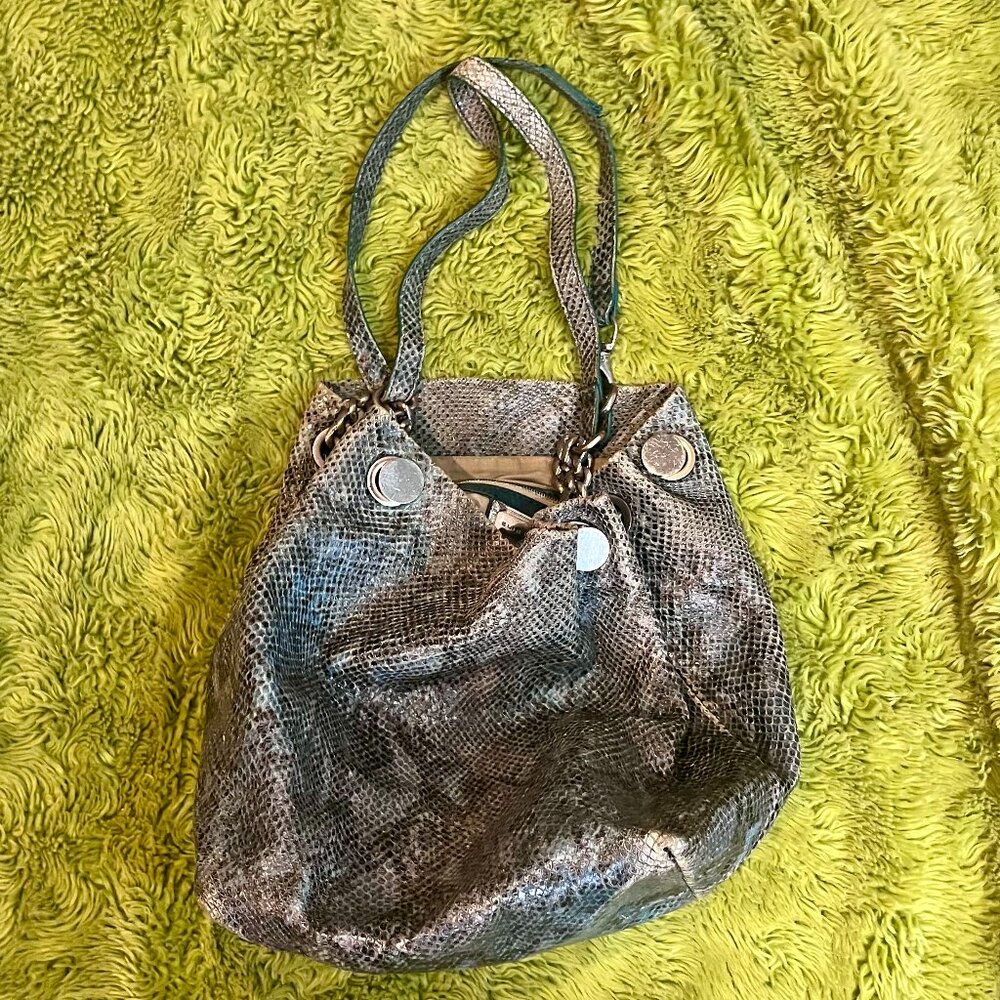 Vintage Elie Tahari crocodile leather slouch bag
